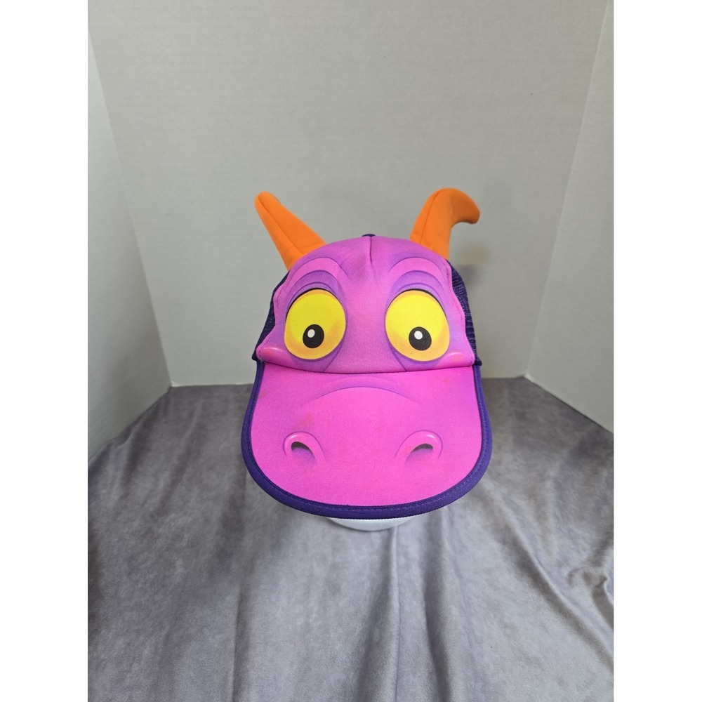 Figment Dragon Snapback Trucker Hat Disney World Epcot Center 1982 Used Adult